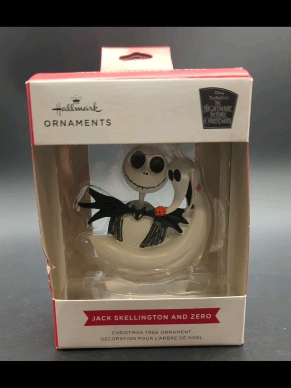 Hallmark Nightmare Before Christmas Jack Skellington and Zero Ornament